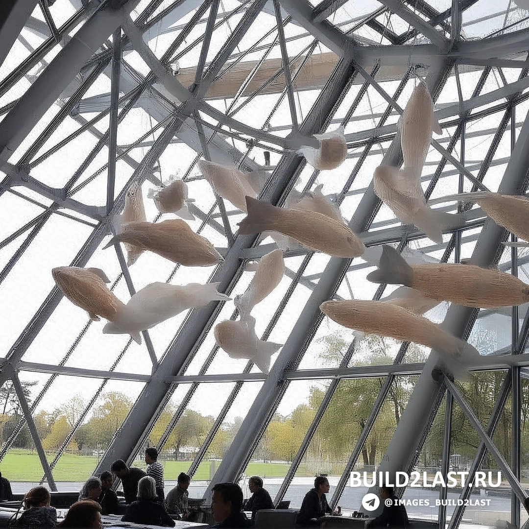 Деталь крыши музея Louis Vuitton Foundation с её характерными стеклянными "парусами".