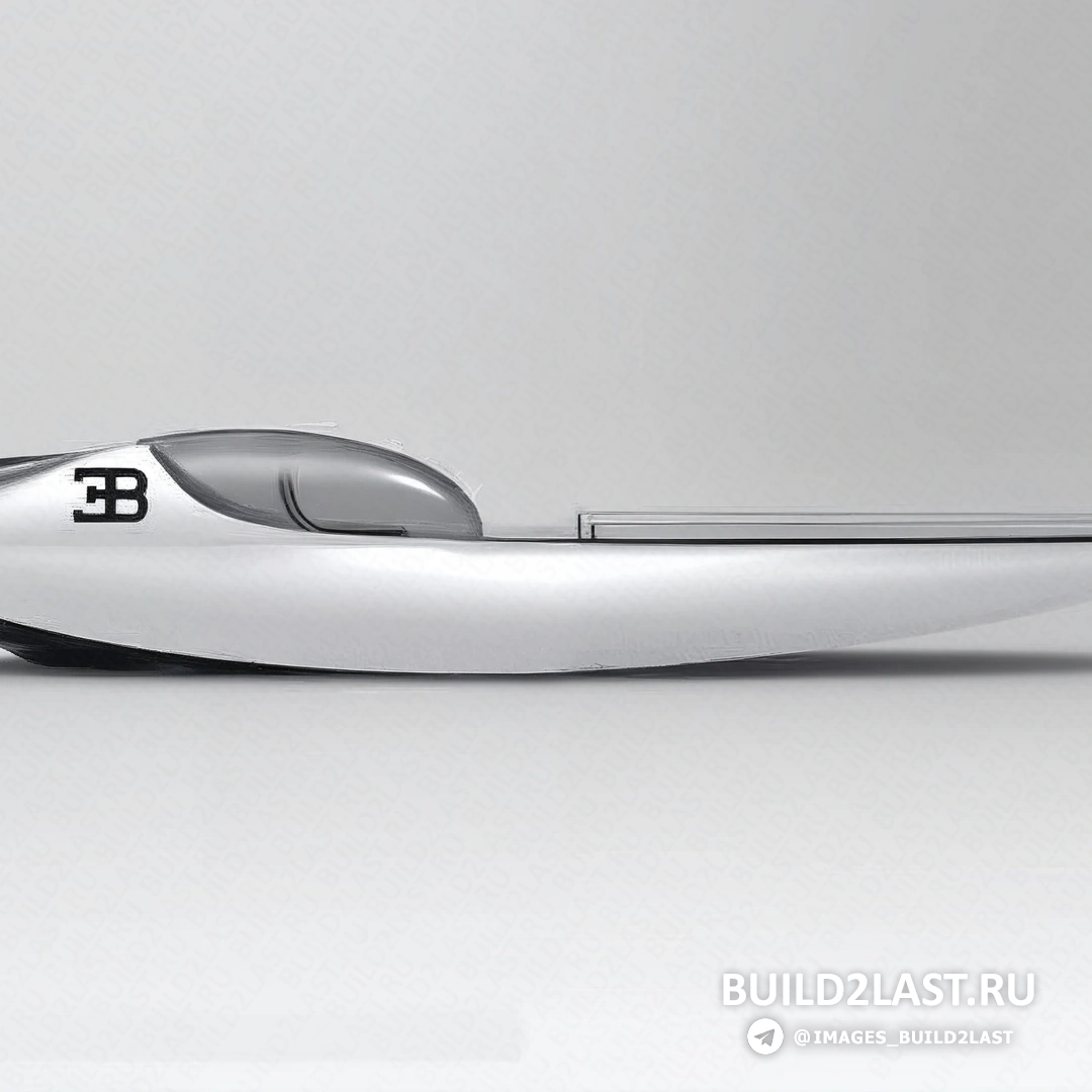 Детали корпуса яхты Bugatti Atlantean Racing Yacht, показывающие уникальную форму и структуру