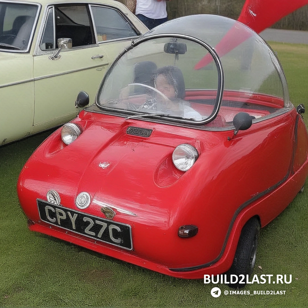 Голубой и белый миниатюрный автомобиль