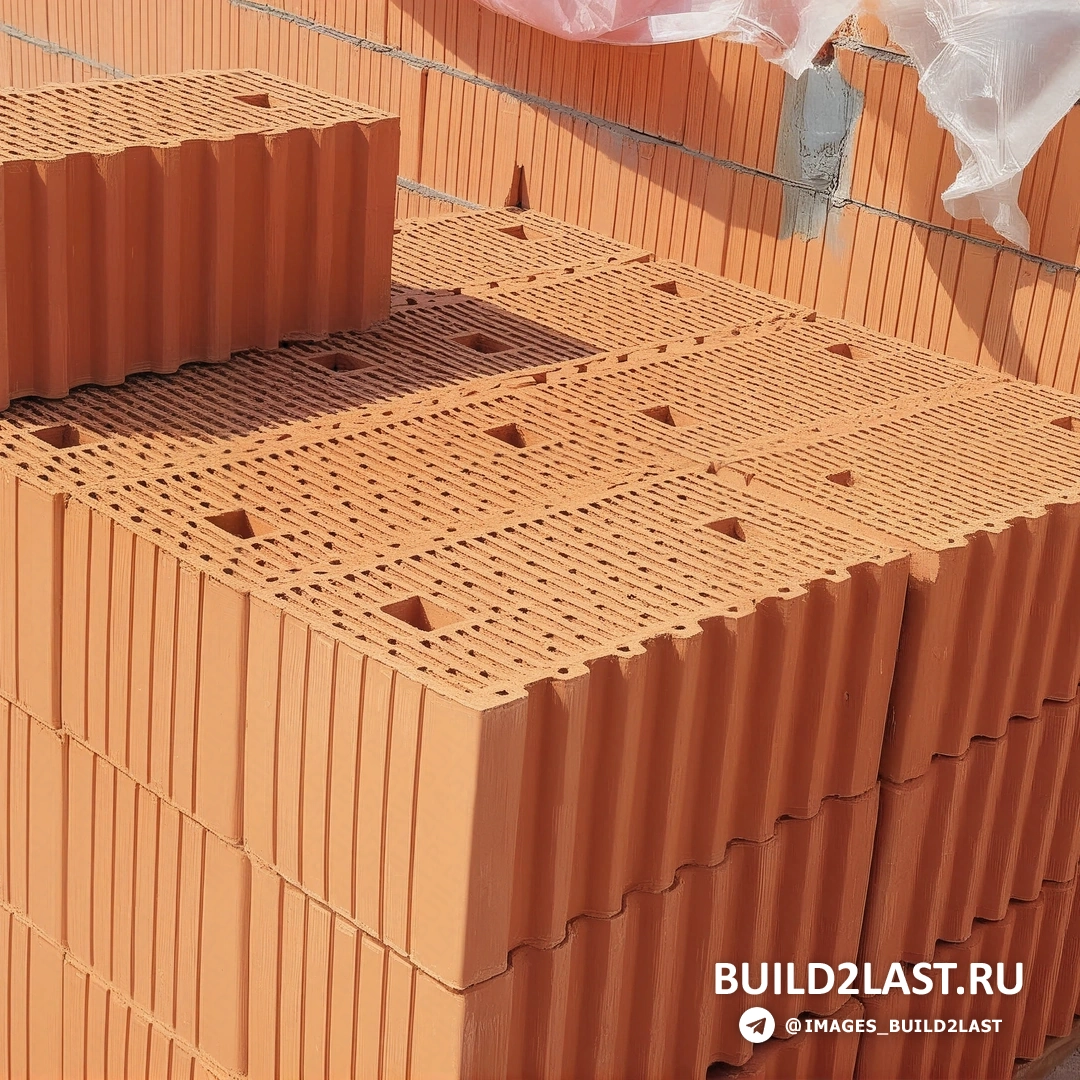 Коричневые строительные блоки с пористой структурой